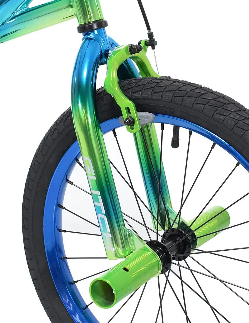 Genesis Glitch 18-Inch BMX Bike for Boys – Vibrant Blue and Green Design 2