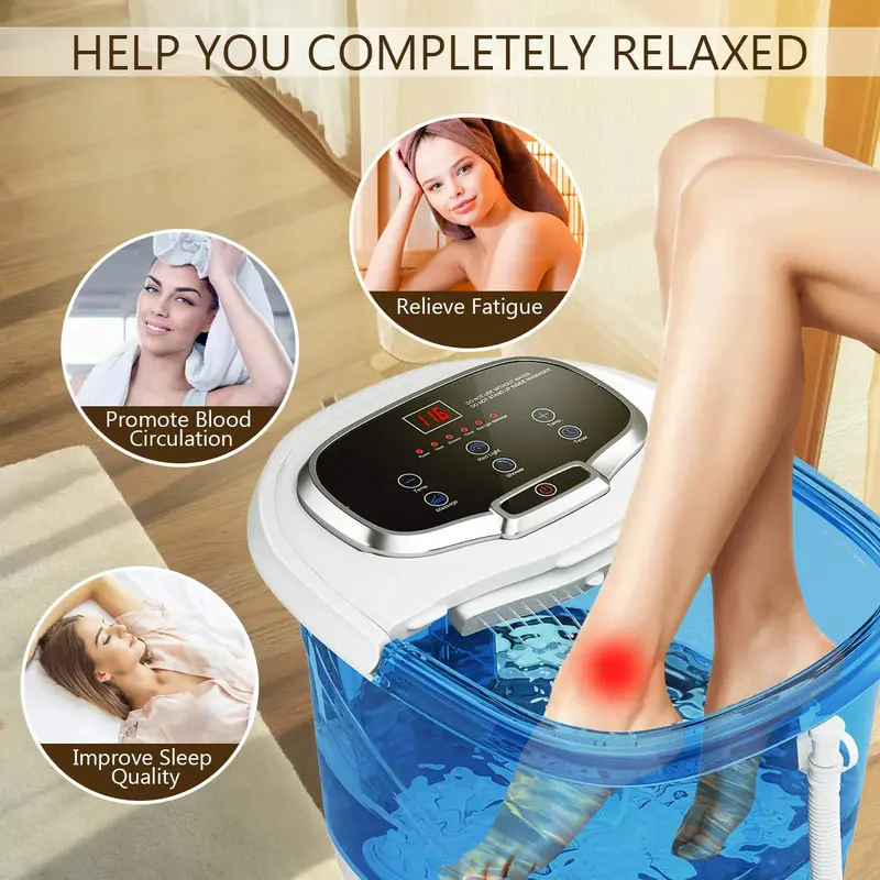 Giantex Heated Foot Spa Massager with Adjustable Hydrotherapy Water Jets