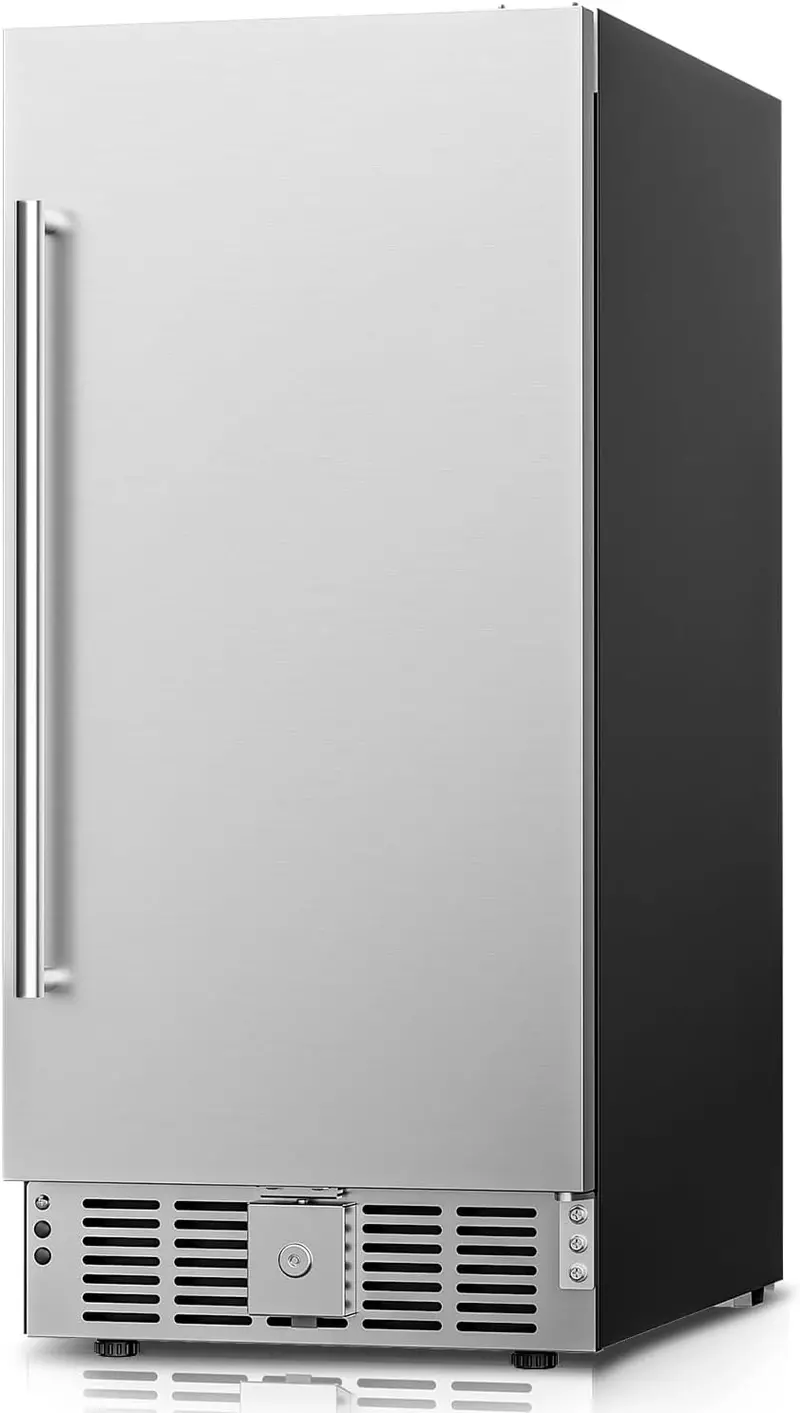 Glass-Door Beverage Cooler – 3.2 Cu. Ft. Mini Fridge, Holds Up to 126 Cans, Four Adjustable Shelves, Modern Silver Finish