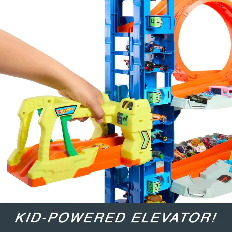 Hot Wheels City Ultimate Garage Playset – Expandable Kids’ Toy Garage with 2 Die-Cast Cars, 50+ Storage Spots, Ages 4–8