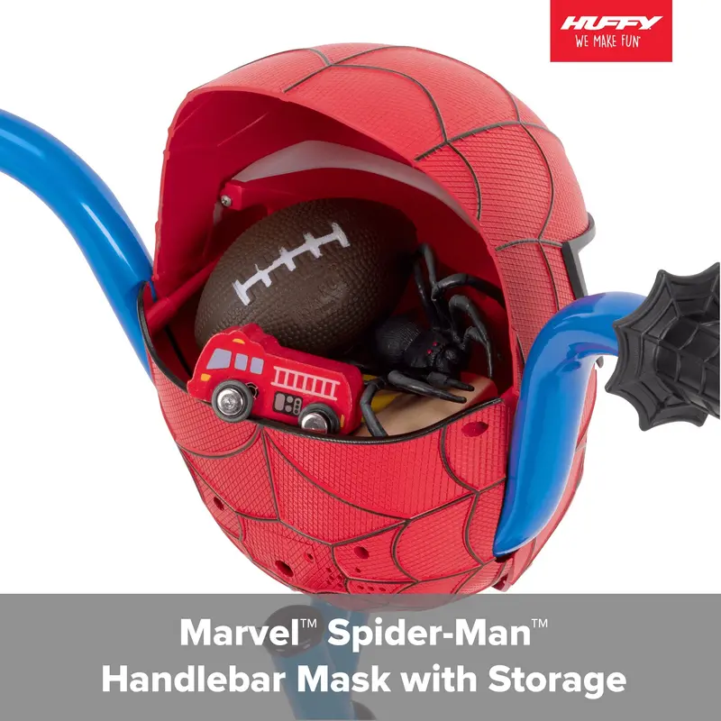 Huffy Spider-Man Kids’ Bike – 12-Inch Steel Frame with Training Wheels, Designed for Ages 3–5