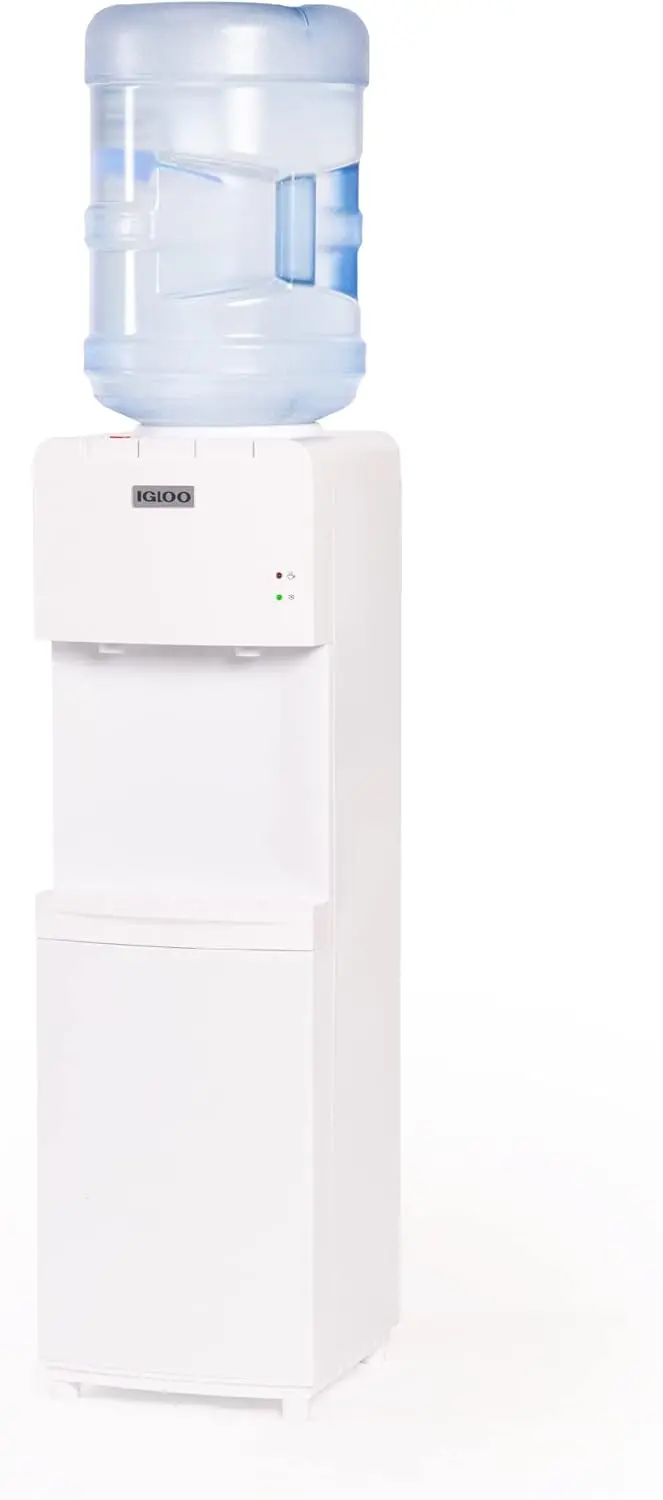 Igloo Top-Loading Dual-Temp Water Cooler – Black Stainless Finish with Hot & Cold Functions
