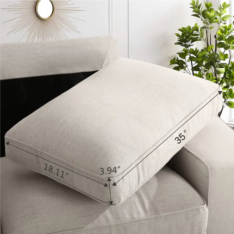 INGALIK Modern Beige 3-Seater Loveseat Sofa – 71-Inch Living Room Accent Piece
