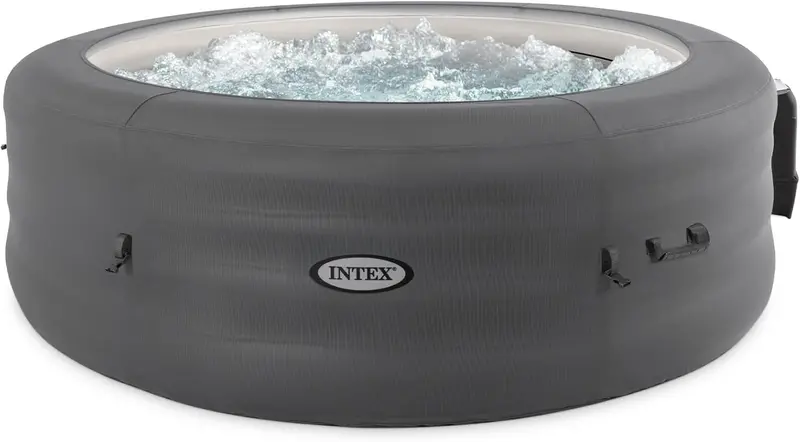 Intex SimpleSpa 4-Person Inflatable Hot Tub – Bubble Massage Spa with Thermal Insulated Cover
