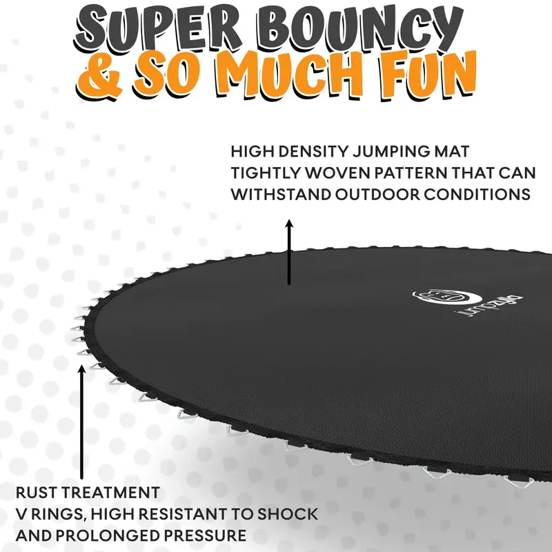 JUMPZYLLA 8-Foot Enclosed Backyard Trampoline – Safe, Spring-Free Bouncing Solution for Kids 2