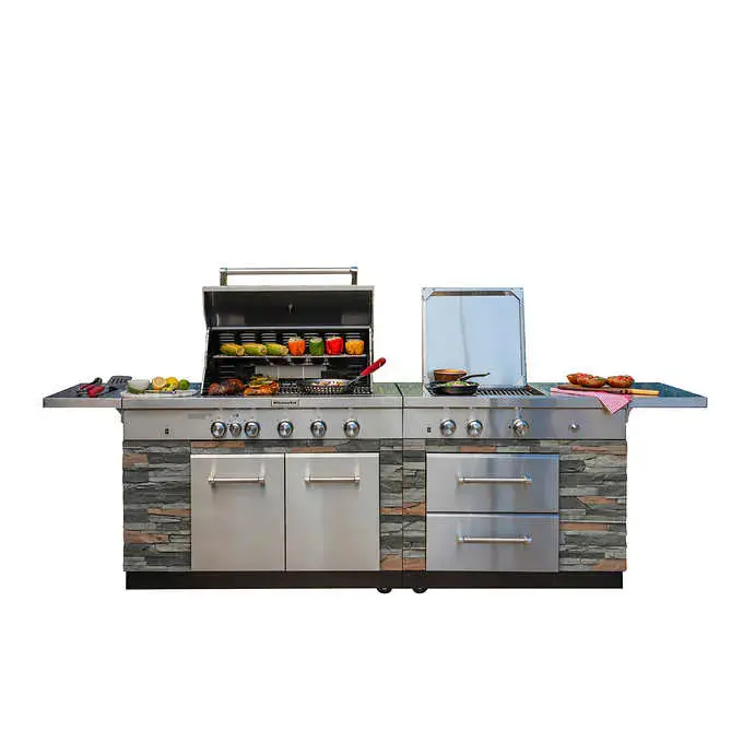 Kirkland Signature Stone Island 12-Burner Propane Grill – Commercial-Grade Outdoor Cooking Center