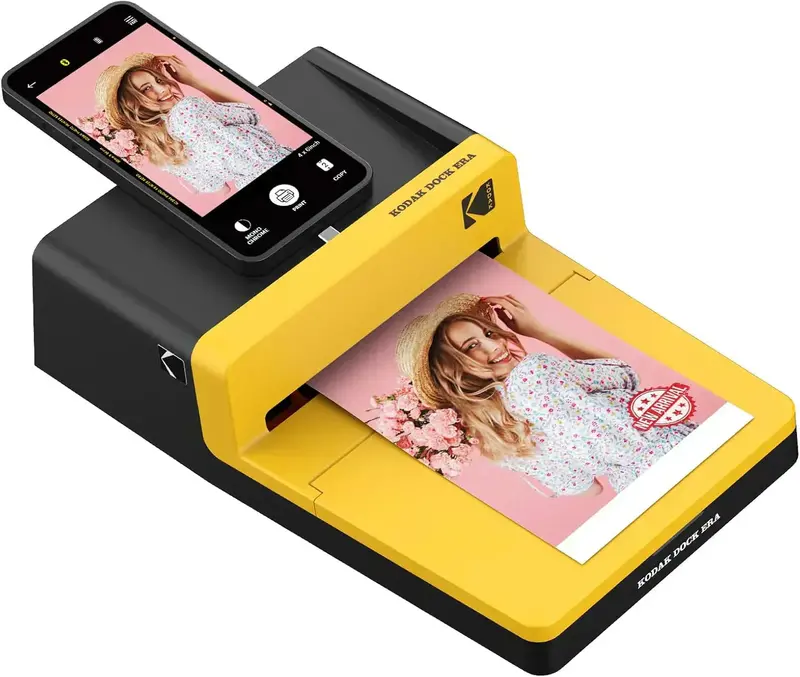 KODAK Dock ERA Plus Instant Photo Printer – 4×6 Thermal Printer with Enhanced 4PASS Image Technology
