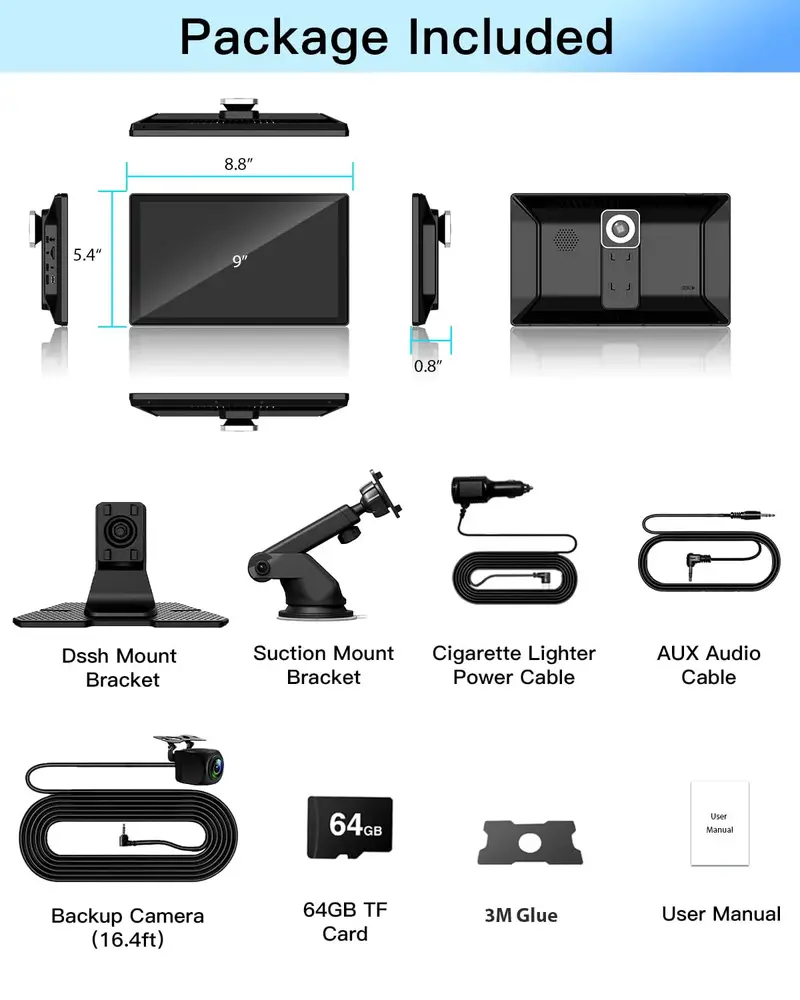 Laviay Wireless CarPlay Head Unit – 4K Dash Cam Integrated Infotainment System for Modern Vehicles 2