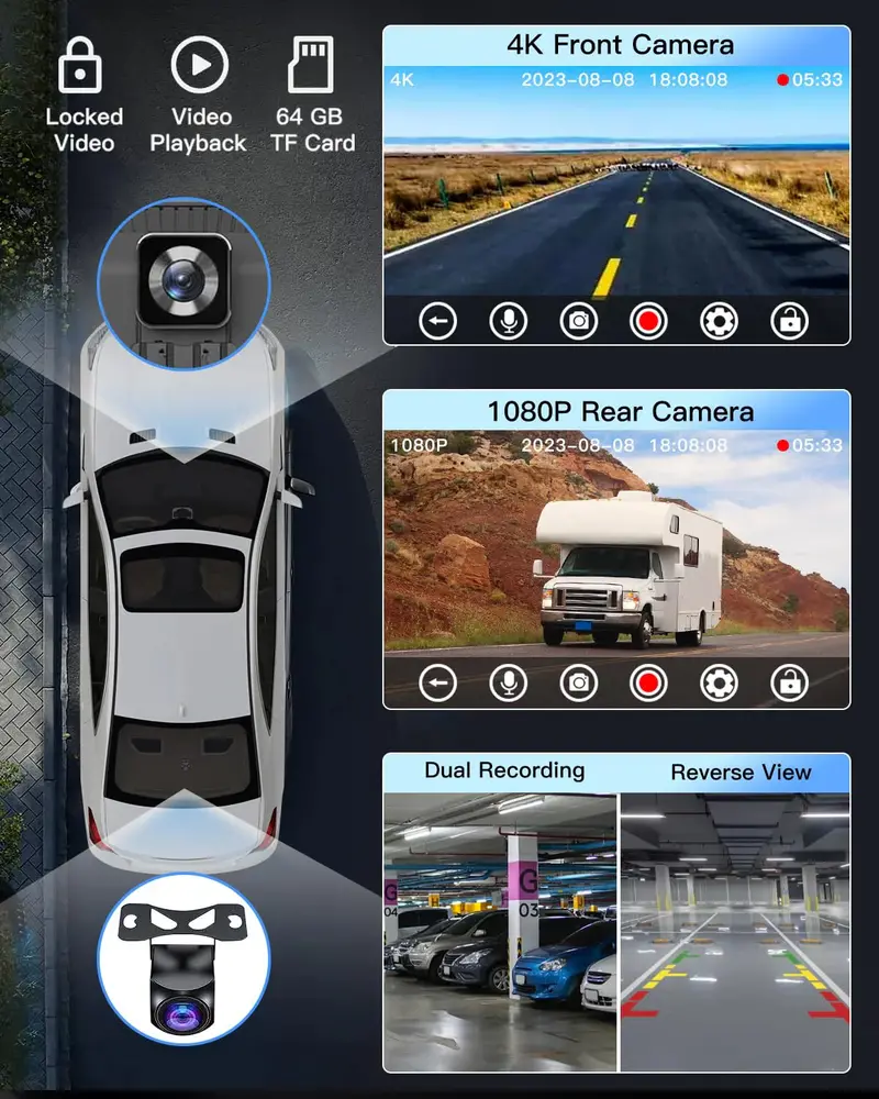 Laviay Wireless CarPlay Head Unit – 4K Dash Cam Integrated Infotainment System for Modern Vehicles