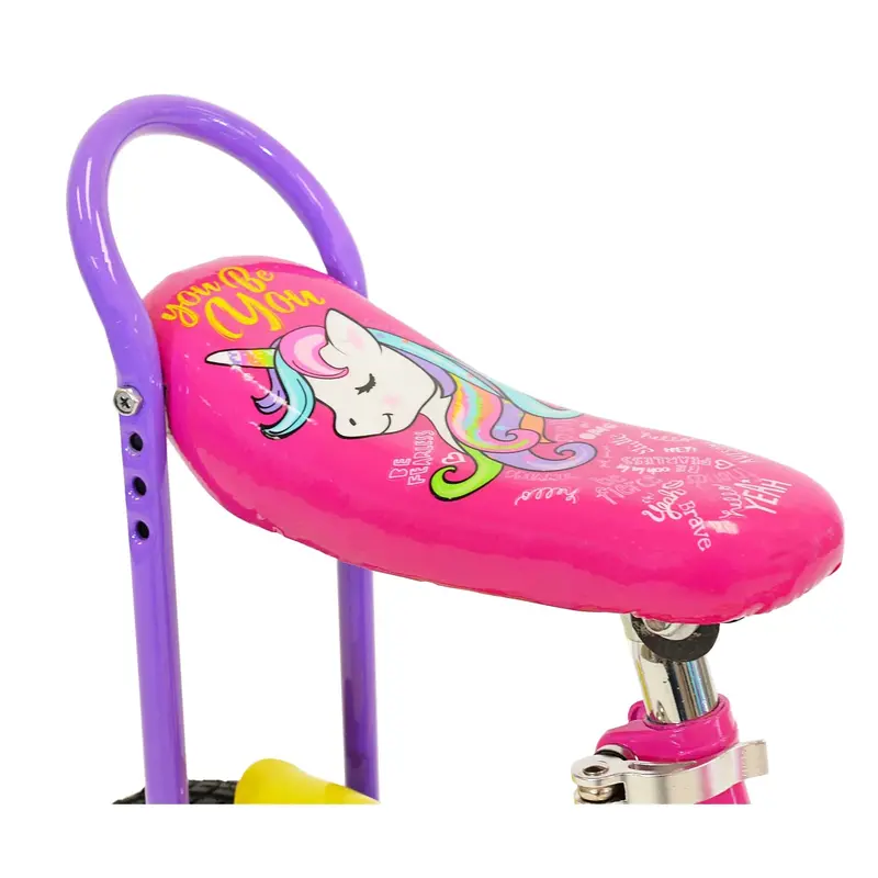 Let You Be You Unicorn Balance Bike – 12-Inch Pink and Purple Toddler Bike