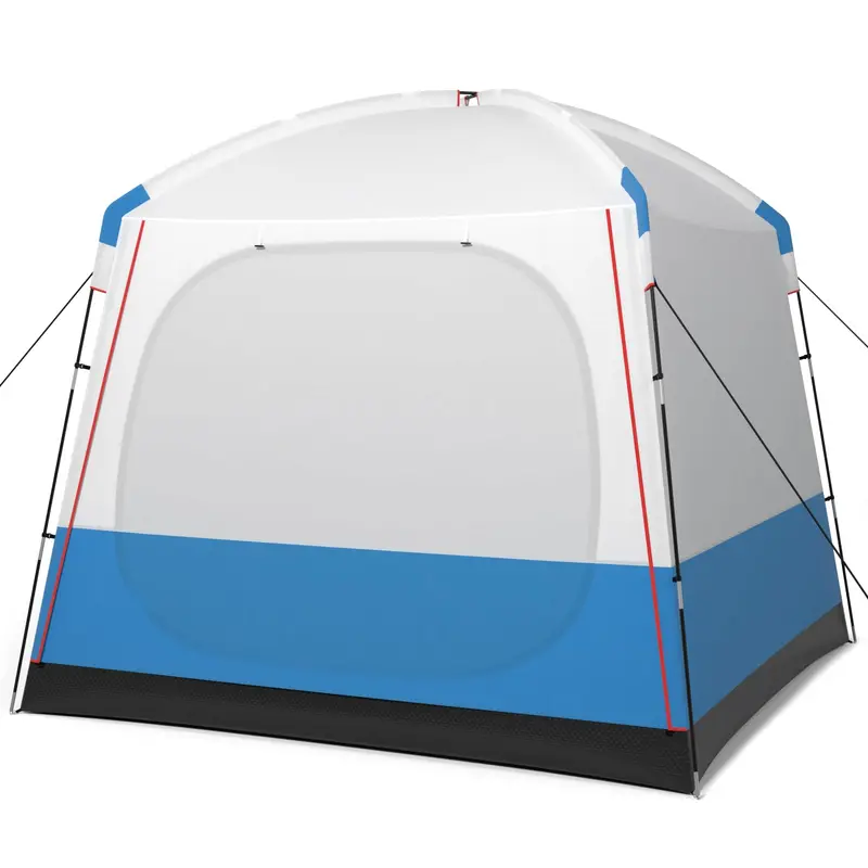 Lightweight 3–5 Person Cabin Tent with Double-Layer Mesh Door for Ventilation and Bug Protection