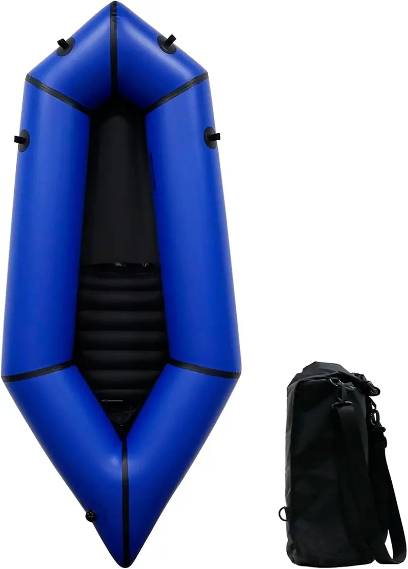 Lightweight TPU Inflatable Packraft – Solo or Two-Person Kayak for Lakes, Rivers, and Remote Expeditions