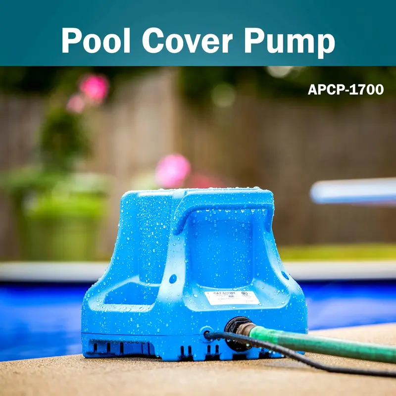 Little Giant 1745 GPH Automatic Pool Cover Pump – Submersible Safety Drain for Rain or Winter Use