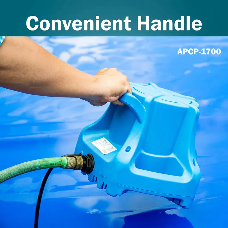 Little Giant 1745 GPH Automatic Pool Cover Pump – Submersible Safety Drain for Rain or Winter Use