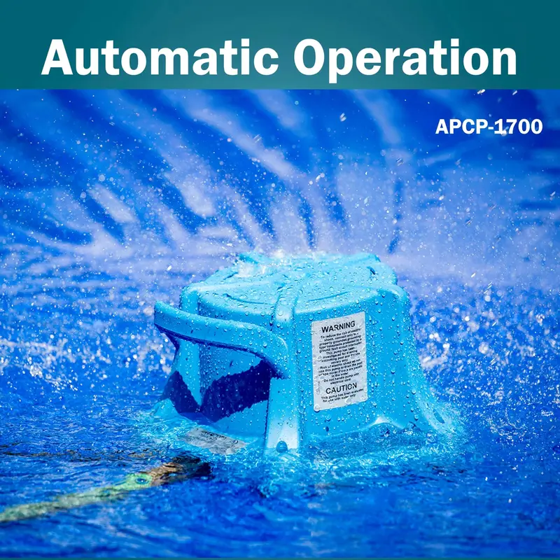 Little Giant 1745 GPH Automatic Pool Cover Pump – Submersible Safety Drain for Rain or Winter Use