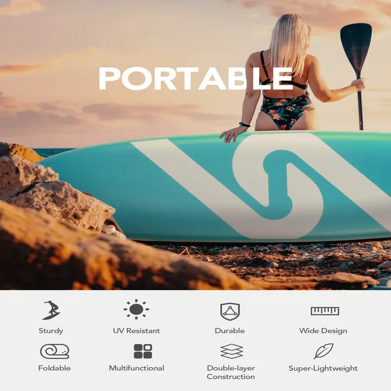 Marnur 6-Inch Thick Inflatable Stand-Up Paddle Board (SUP) for Stability and Performance