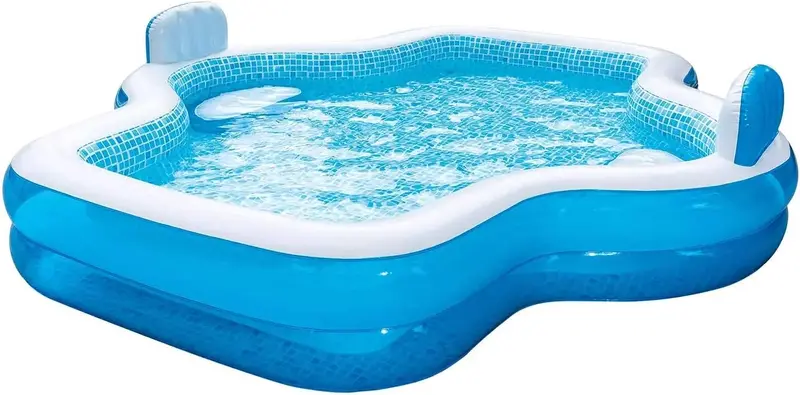 Member's Mark 10-Foot Inflatable Family Pool – Spacious Dual-Seat Design for Comfortable Outdoor Relaxation
