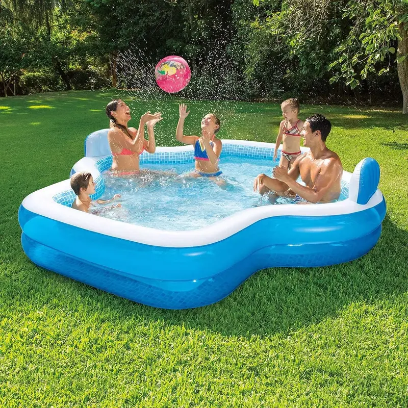 Member's Mark 10-Foot Inflatable Family Pool – Spacious Dual-Seat Design for Comfortable Outdoor Relaxation 2
