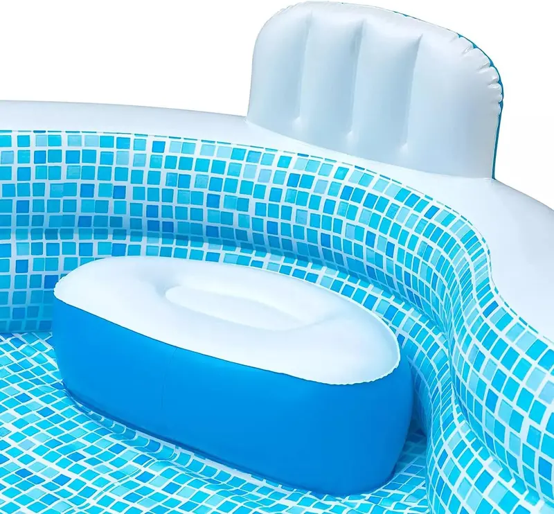 Member's Mark 10-Foot Inflatable Family Pool – Spacious Dual-Seat Design for Comfortable Outdoor Relaxation