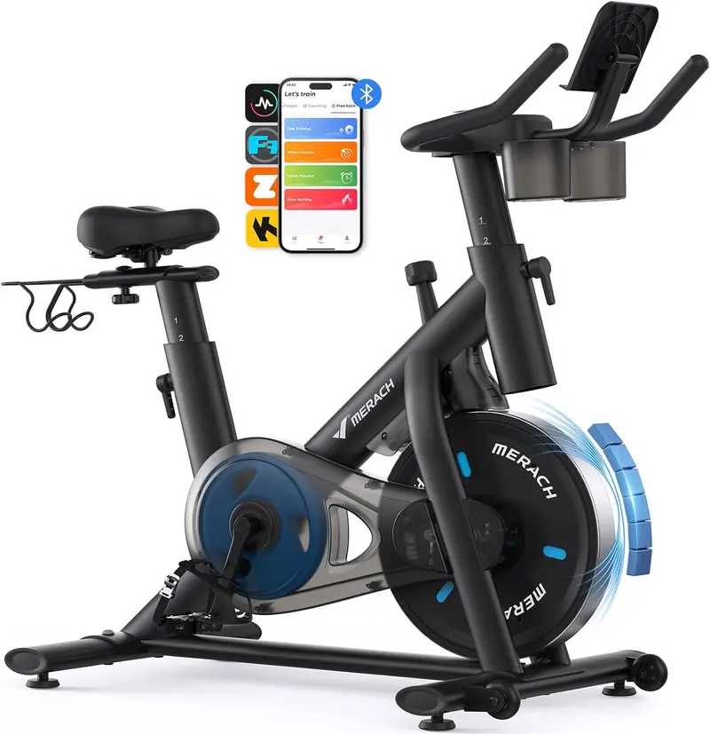 MERACH Quiet Magnetic Resistance Smart Exercise Bike – Indoor Cycling with Real-Time App Sync 2