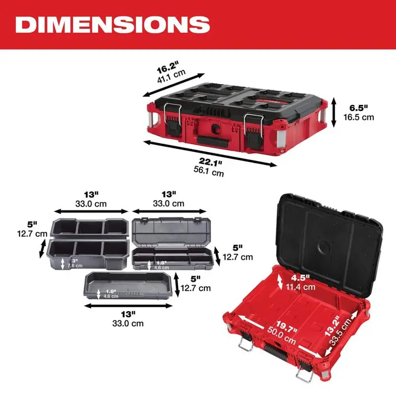 Milwaukee PACKOUT 22-Inch Rolling Tool Cart – Modular Storage System with Large + Medium Boxes 2