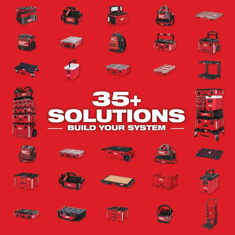 Milwaukee PACKOUT 22-Inch Rolling Tool Cart – Modular Storage System with Large + Medium Boxes