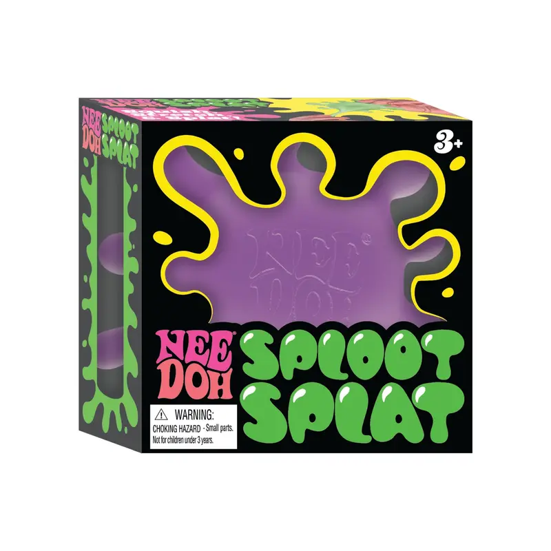 NeeDoh SplootSplat Burst-Effect Sensory Ball – Tactile Pop-and-Squish Design
