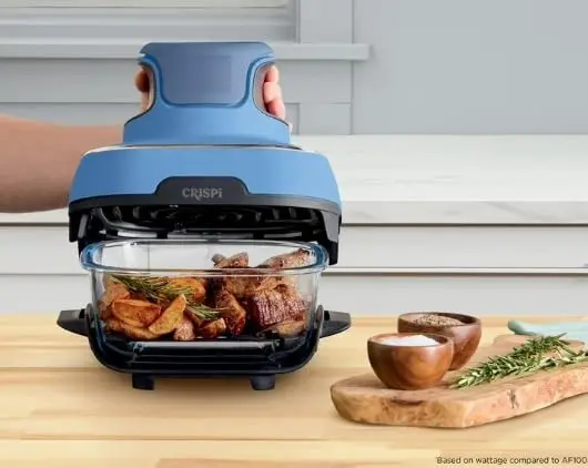 Ninja Crispi 5-in-1 Portable Glass Air Fryer with Dual Batch Containers