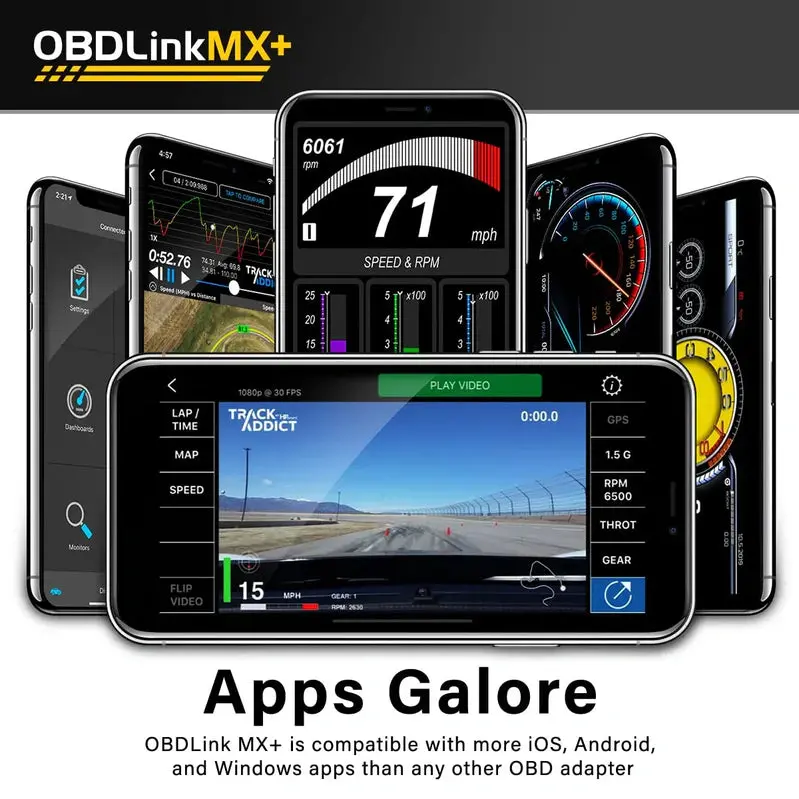 OBDLink MX+ Universal OBD2 Scanner – Cross-Platform Diagnostic Tool for iOS, Android, and Windows Devices