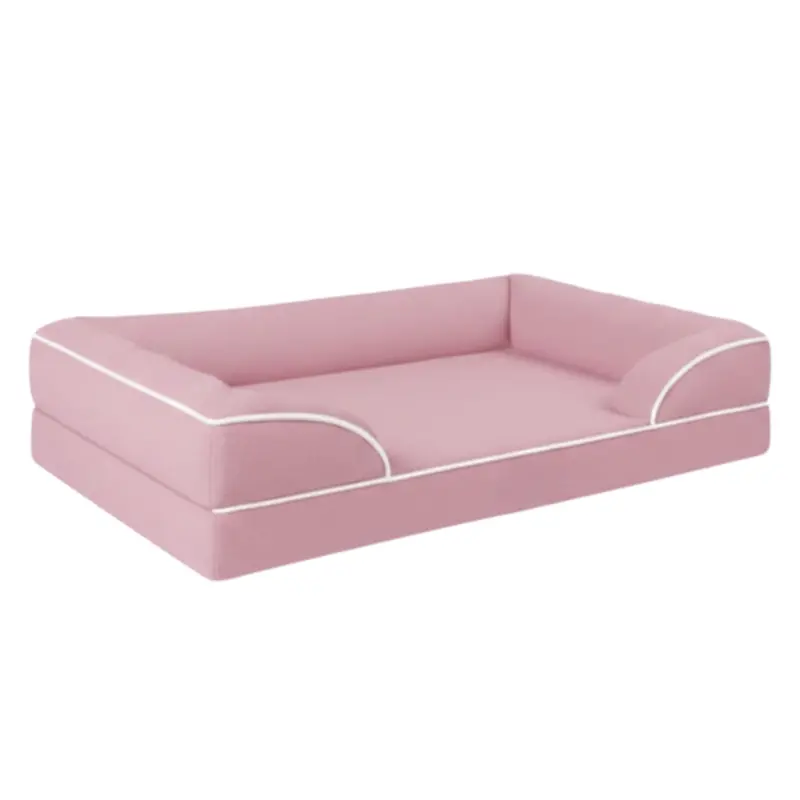 Orthopedic Memory Foam Pet Bed with Supportive Bolstered Walls and Removable Washable Cover