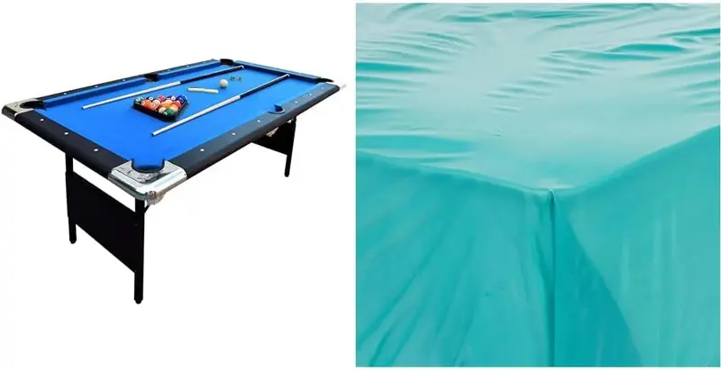 Portable 6-Foot Folding Billiards Table for Adults – Compact Indoor/Outdoor Pool Set with Cues, Balls, Chalk, Brush & Integrated Storage