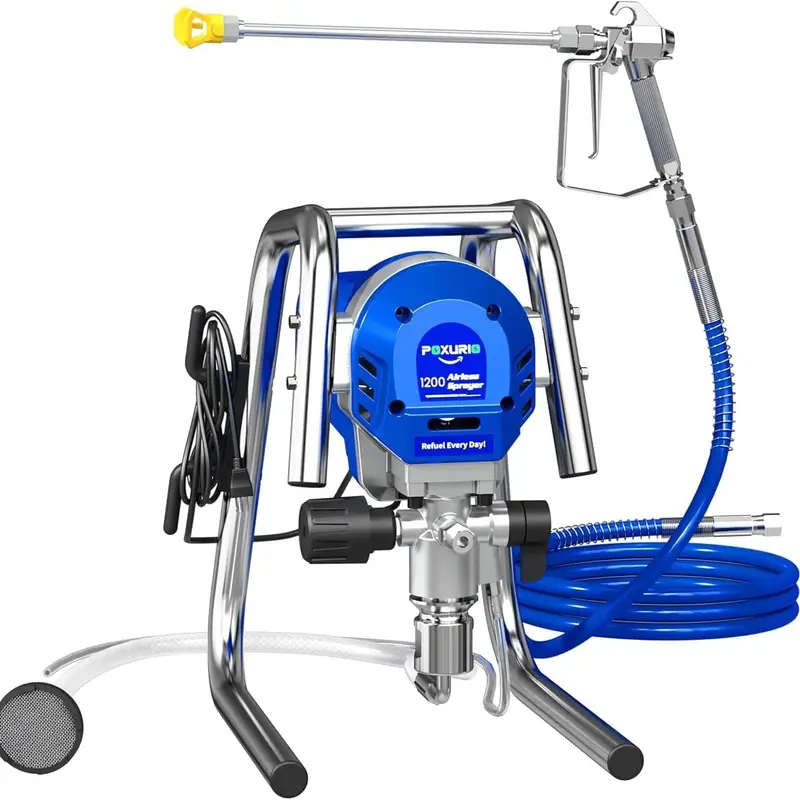 POXURIO 1200W High-Performance Airless Paint Sprayer – 3300 PSI Electric Unit for Flawless, Professional Finishes