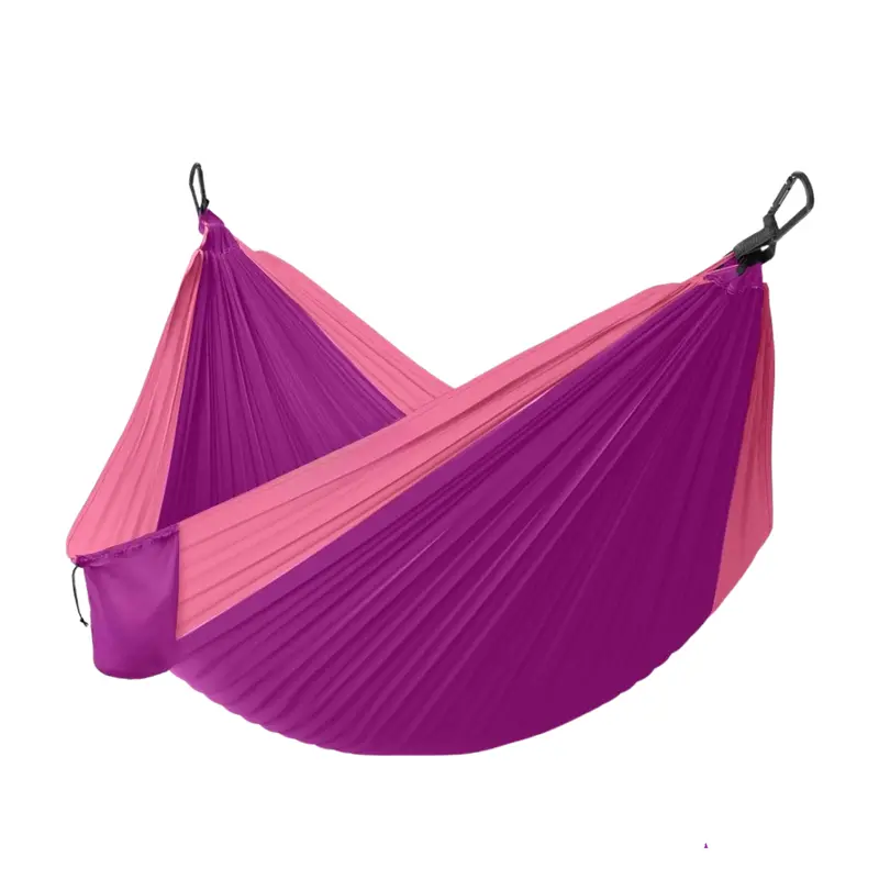 Premium Nylon Hammock with Heavy-Duty Tree Straps and Reinforced Steel Carabiners