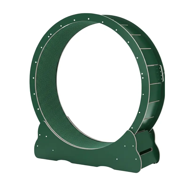 Quiet Indoor Cat Exercise Wheel with Locking Base and Detachable Carpeted Running Surface