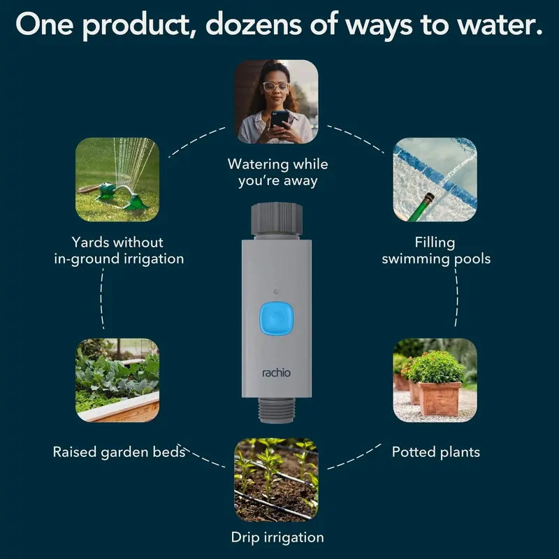 Rachio Smart WiFi Hose Timer with Weather Intelligence for Precision Irrigation