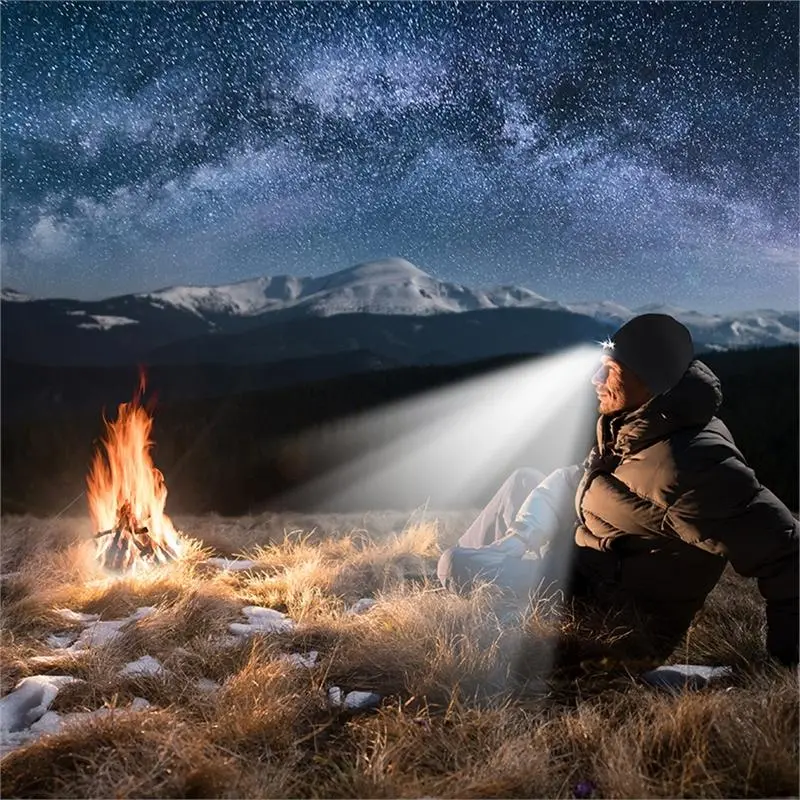 Removable LED Beanie Headlamp – Hands-Free Lighting for Hiking and Night Work