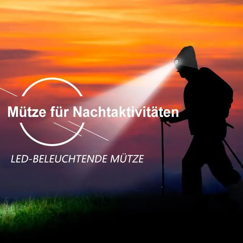 Removable LED Beanie Headlamp – Hands-Free Lighting for Hiking and Night Work