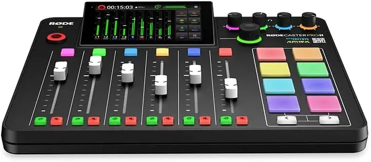 RODE RODECaster Pro II — All-in-One Podcasting, Streaming, and Music Production Console (Black)