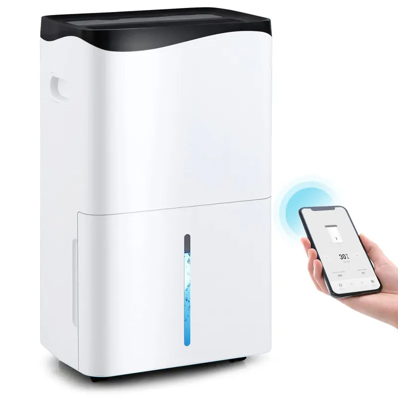 Smart 100-Pint Dehumidifier – Wi-Fi Enabled for Spaces up to 5,500 Sq. Ft, Works with Alexa & Mobile App