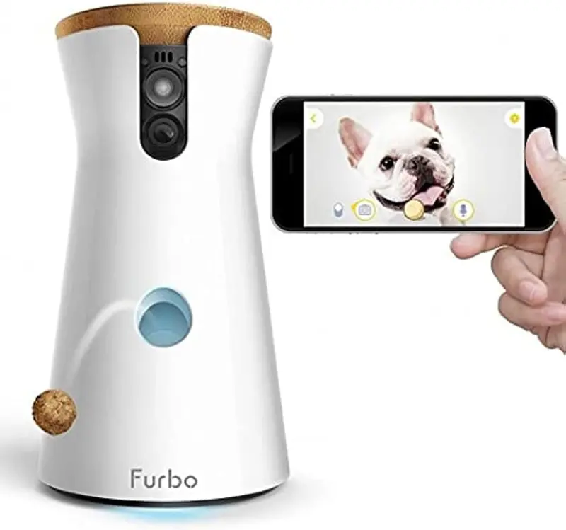 Smart 360° Pet Camera for Cats — Pan-Tilt Tracking, Treat Dispensing, HD Night Vision, and Two-Way Audio
