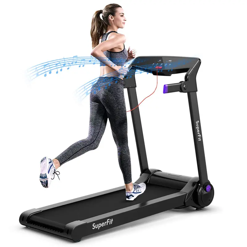 Smart Folding Treadmill – 3HP Motor, Bluetooth Audio, HD Touch Display, and Mobile App Connectivity