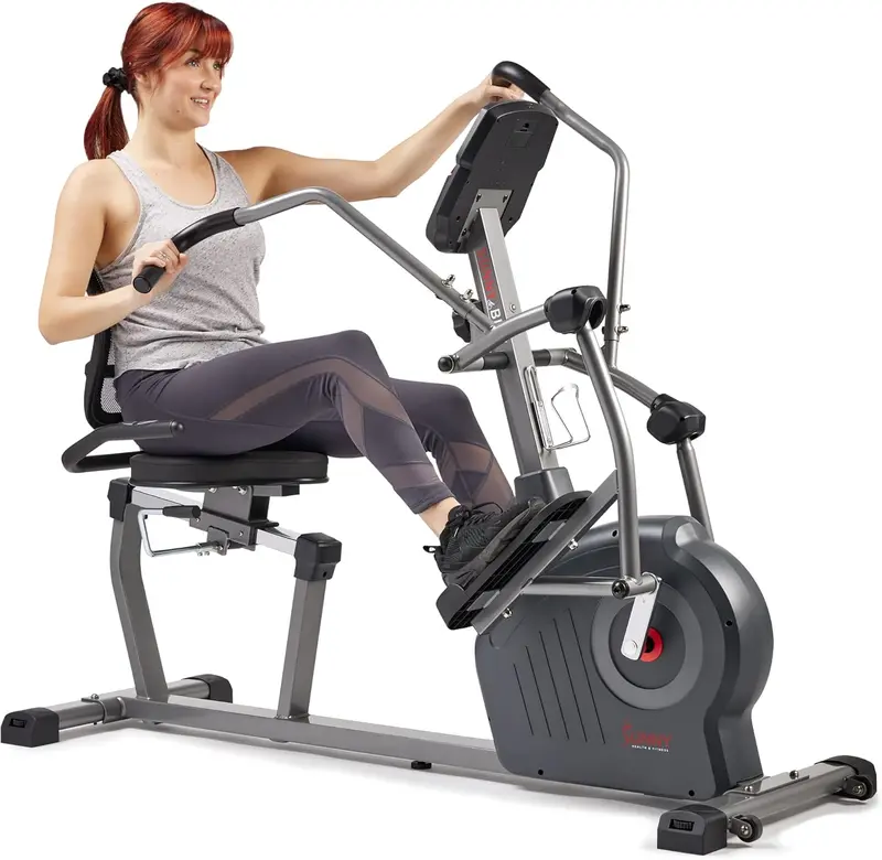 Sunny Health & Fitness Elite Horizontal Cross Trainer for Upper and Lower Body Conditioning