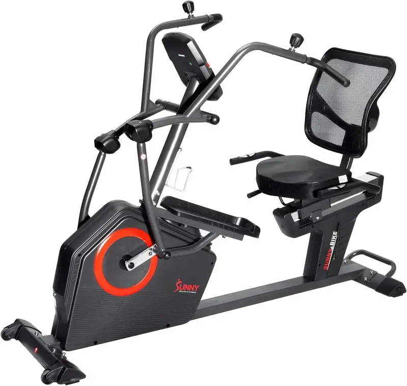 Sunny Health & Fitness SF-RBE4886SMART Recumbent Elliptical – Electromagnetic Resistance, Dual-Arm Training, Bluetooth + SunnyFit App Integration
