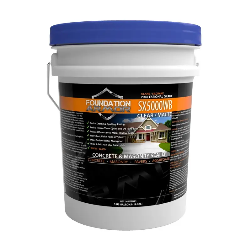 SX5000 WB Water-Based Silane-Siloxane Concrete Sealer – DOT-Approved for Brick, Pavers & Natural Stone