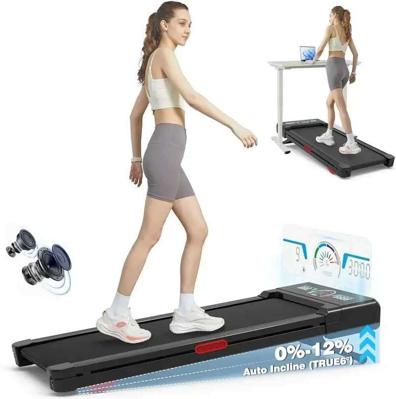 The Walking Pad Under-Desk Treadmill – Ultra-Quiet Operation, 9 Auto-Incline Levels, 450 lb Capacity