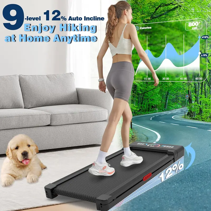 The Walking Pad Under-Desk Treadmill – Ultra-Quiet Operation, 9 Auto-Incline Levels, 450 lb Capacity 2