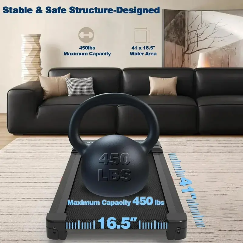 The Walking Pad Under-Desk Treadmill – Ultra-Quiet Operation, 9 Auto-Incline Levels, 450 lb Capacity