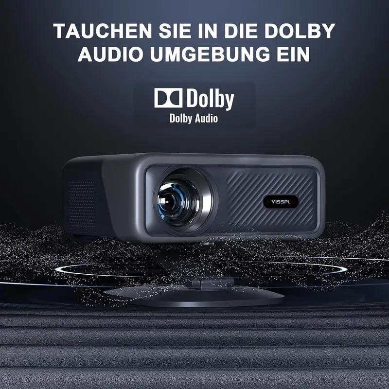 TOF-Enabled 4K Smart Projector Delivering 2500 ANSI Lumens, Real-Time Auto Focus, and Preloaded Streaming Services