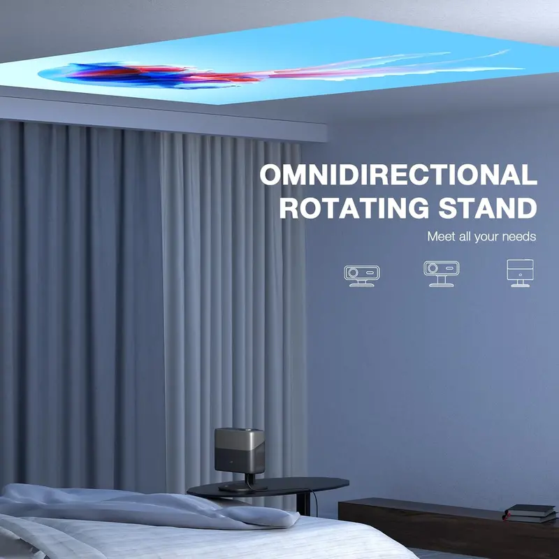 TOF-Enabled 4K Smart Projector Delivering 2500 ANSI Lumens, Real-Time Auto Focus, and Preloaded Streaming Services