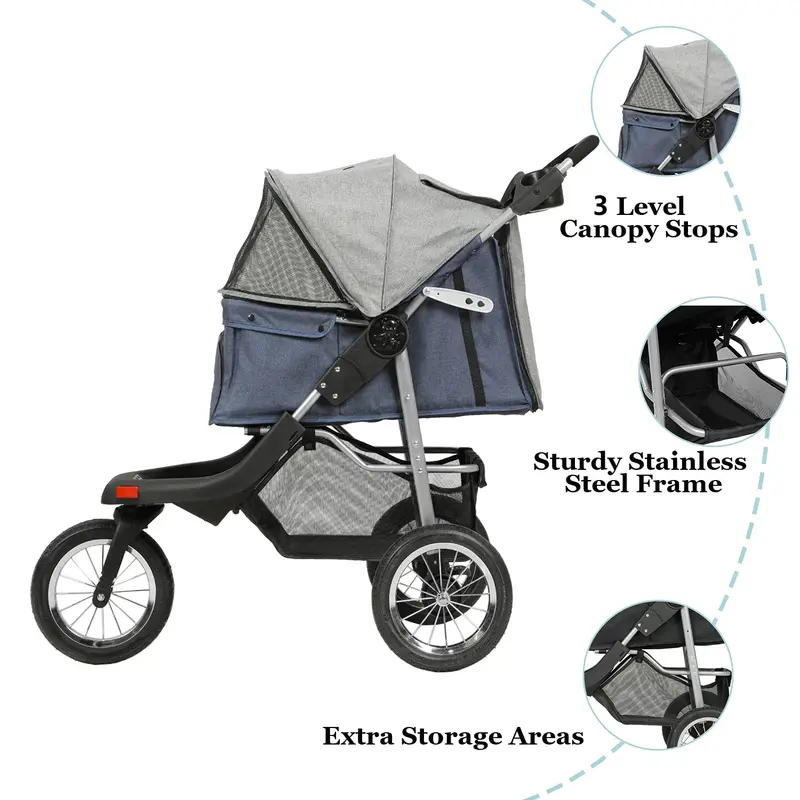 VIAGDO Premium Pet Stroller Designed for Small to Medium Dogs and Cats